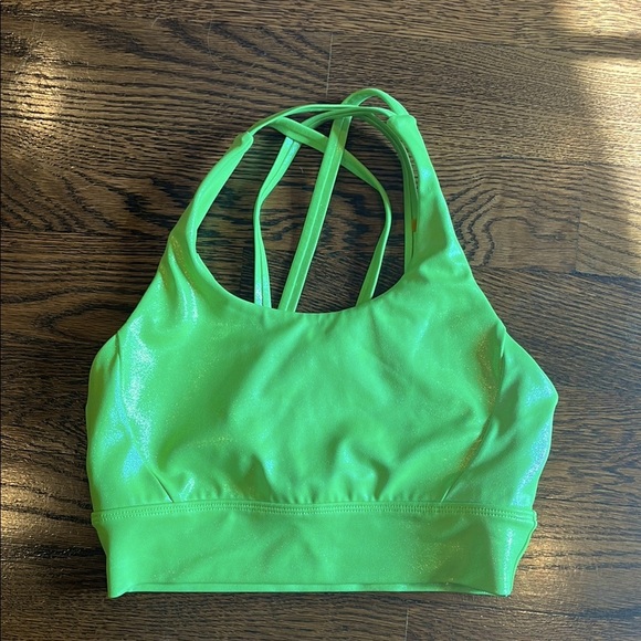 Neon Green Women's Sports Bra M - Picture 1 of 2